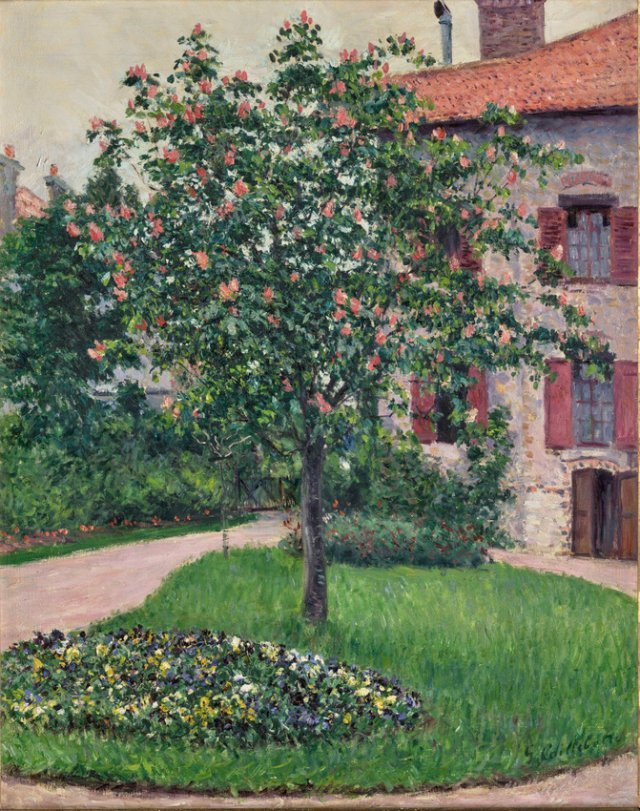 Gustave Caillebotte, Arbre en fleurs, 1882, huile sur toile