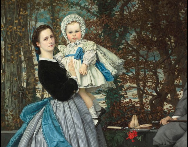 James Tissot, Portrait du marquis et de la marquise de Miramon et de leurs enfants, 1865, huile sur toile
