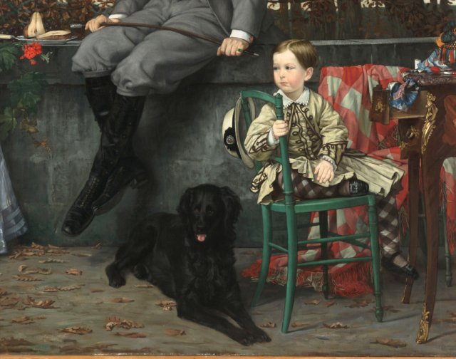 James Tissot, Portrait du marquis et de la marquise de Miramon et de leurs enfants, 1865, huile sur toile